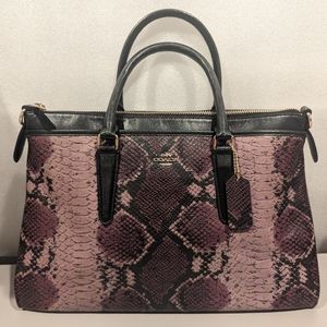 Rare Coach Morgan Satchel Python Oxblood Color